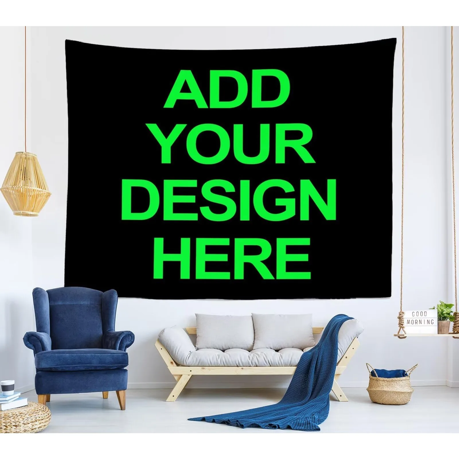 Custom Tapestry Upload Images Wall Hanging Personalized Your Favorite Picture Text Dorm Banner for Bedroom