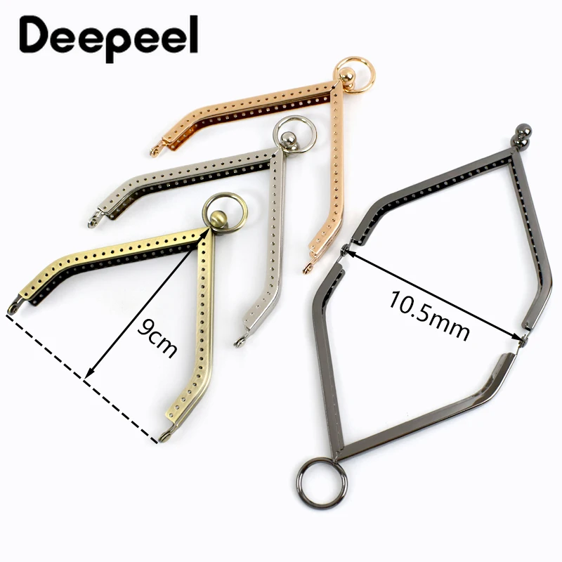 5/10Pcs Deepeel 11cm Metal Purse Frame Bag Handle Kiss Clasp Sewing Brackets Handbag Handles DIY Handmade Hardware Accessories