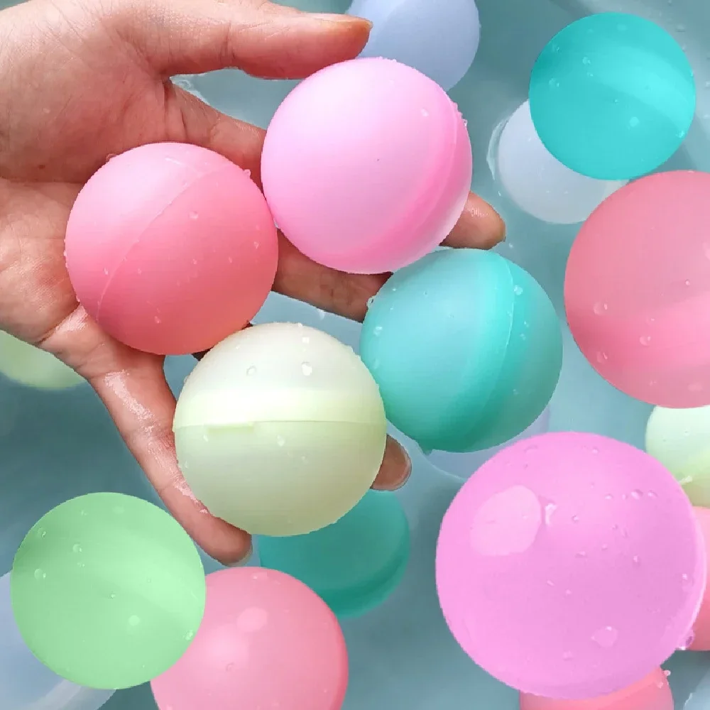 12/60PCS Magnetic Reusable Water Balloons Quick Fill Self Sealing Water Ball Toy Outdoor Summer Swimming Pool Water Balls