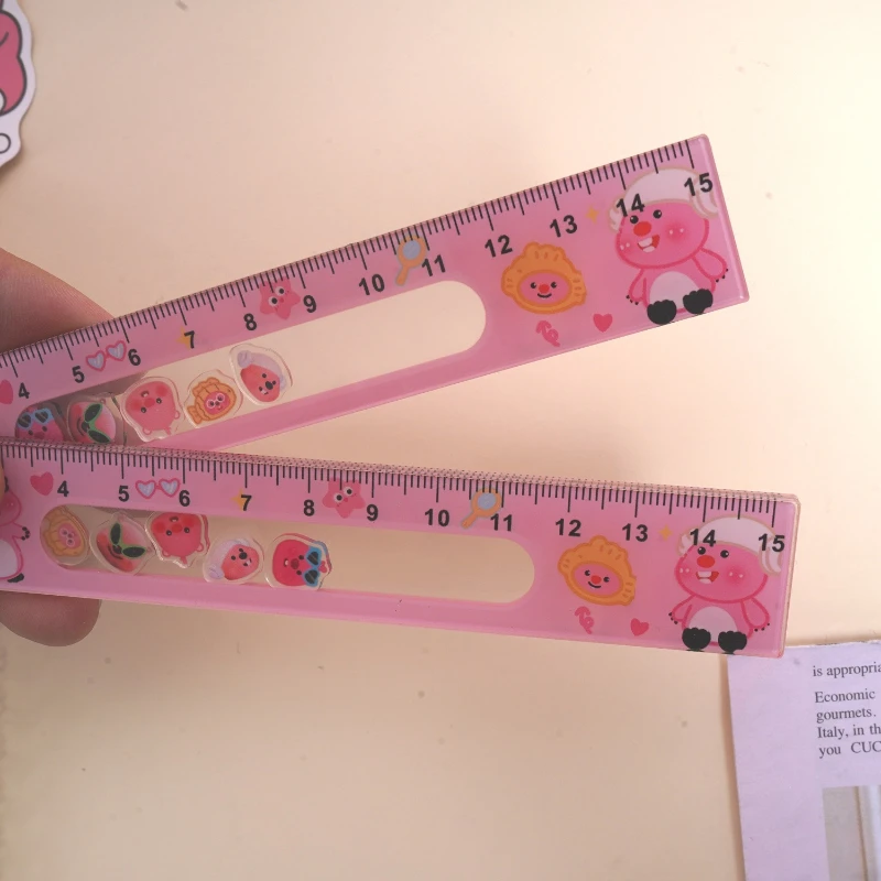Loopy personalized creative acrylic rocker ruler male and female students entertainment painting ruler accurate measurement tool