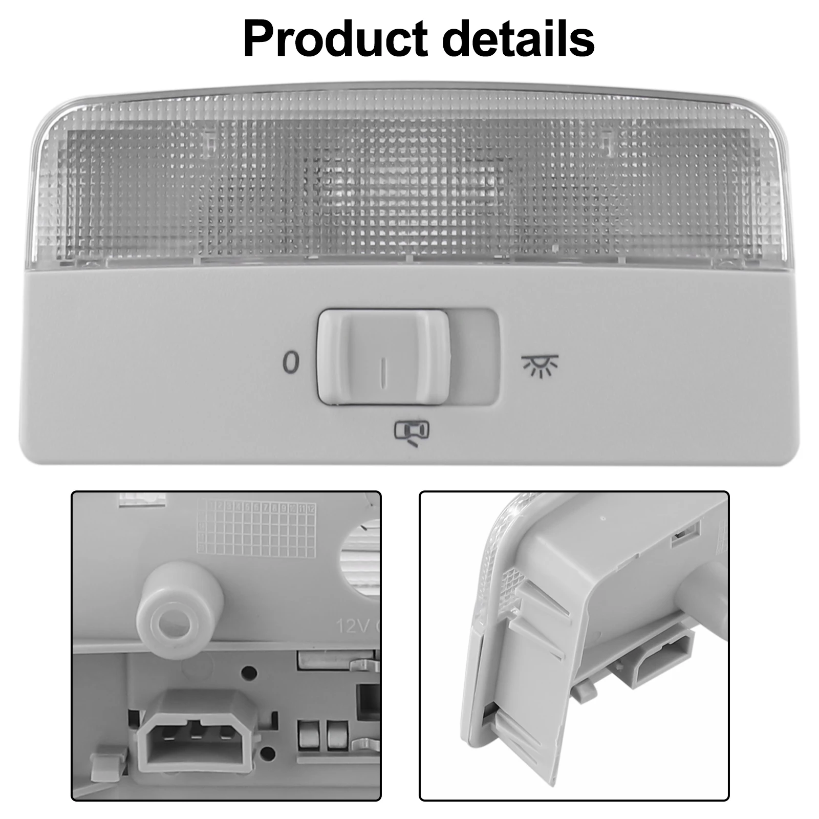 

ABS Material Interior Dome Reading Light for Polo For Gol T5 Caddy For Skoda 6Q0947105M Ideal for Car Interior Enhancement