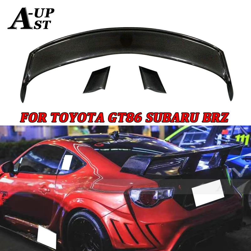 Carbon Fiber Tail fins For Toyota GT86 Subaru BRZ  VRS style racing trunk wing splitter Rear Wing Guide Wing Body Kits