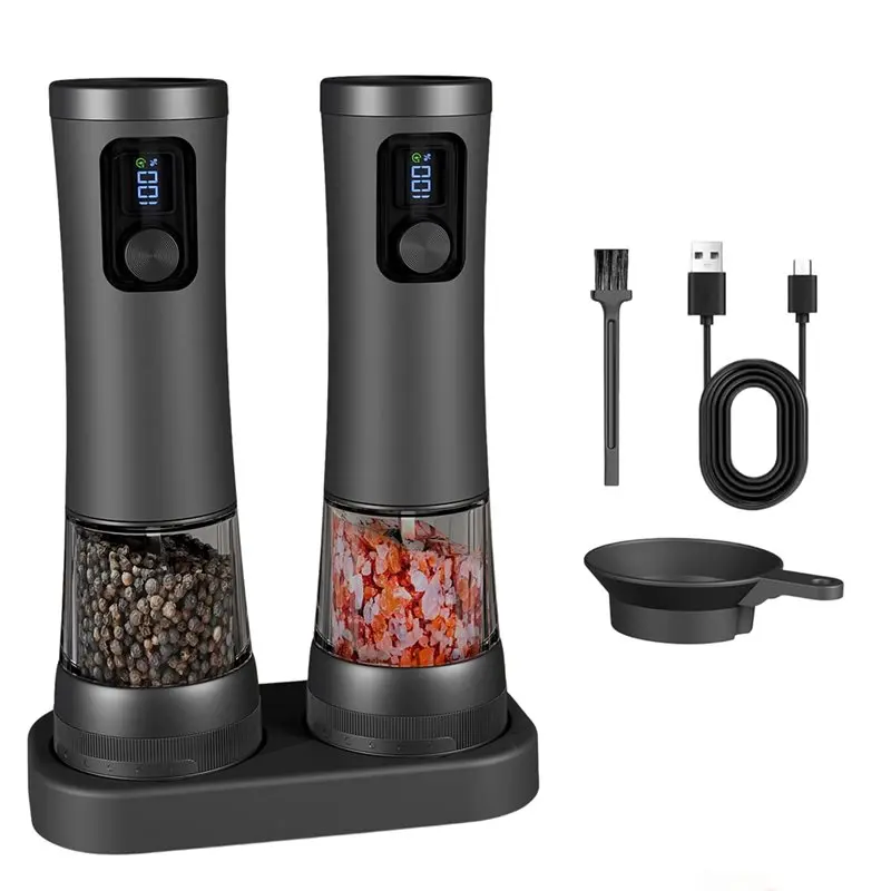 electric-salt-and-pepper-grinder-set-rechargeable-salt-grinder-with-led-power-display-automatic-pepper-grinder-with-base