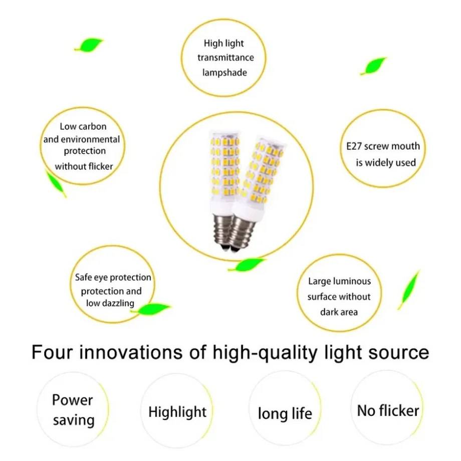 YzzKoo LED Bulb 3W  5W 7W G4 G9 E14 LED Lamp AC 220V LED Corn Bulb SMD2835 360 Beam Angle Replace Halogen Chandelier Lights