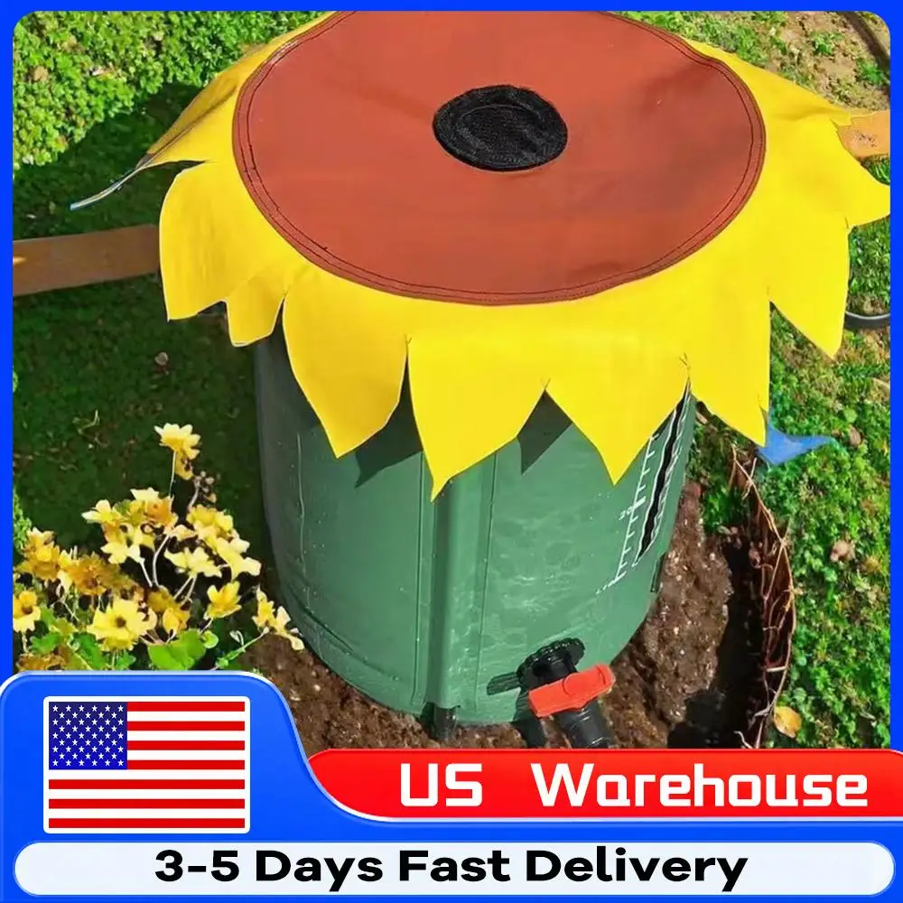 

52 Gallon Rain Barrel with Three Spigots PVC Rain Collection System Water Storage Tank Water Barrel Collector