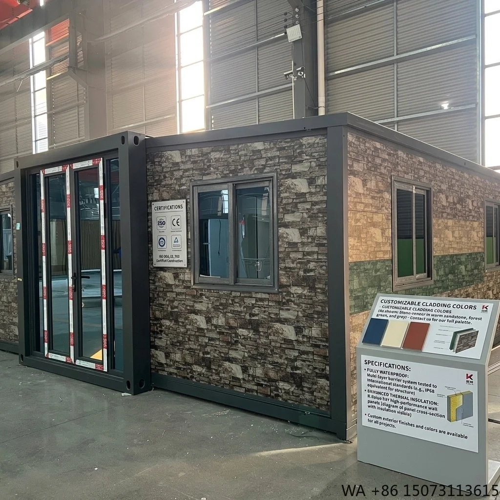 20ft/40ft Portable Prefabricated Houses 40ft Expandable Mobile Folding Container Modern Design Custom Colors