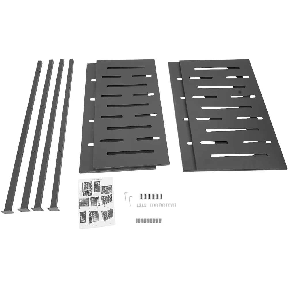 Panel de valla de aire acondicionado, cubiertas de valla de privacidad para exteriores, pantalla de privacidad de CA de Metal, vallas de cubo de basura, equipo de hierro para exteriores Enc