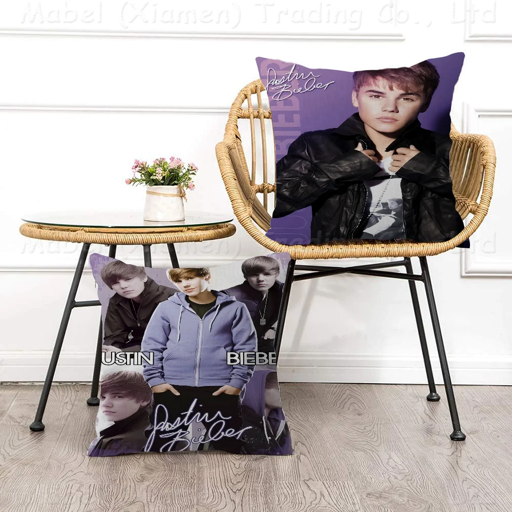 Popular Singer Justin Bieber Personalized Pillow Cover Kids Bedroom Wild Party Decor Pillowcase Kid Birthday Shower Gift