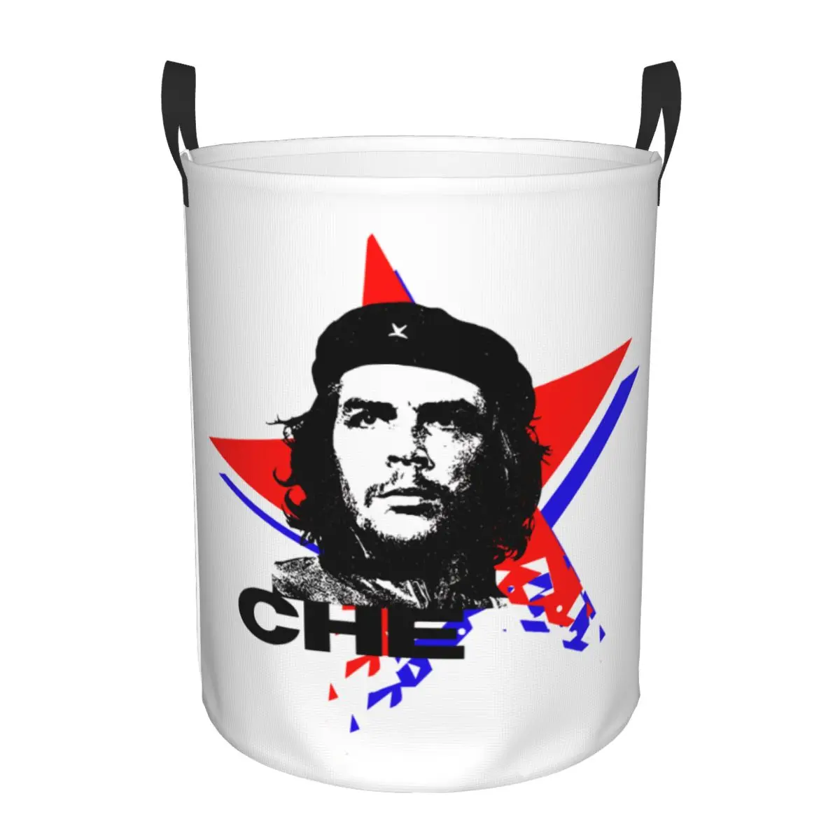 Custom Ernesto Che Guevara Hero Laundry Basket Foldable Cuba Cuban Revolution Clothes Hamper for Nursery Kids Toys Storage Bag