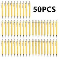 50Pcs Bamboo Pen Bamboo Wood Ballpoint Pen 1.0mm Tip Office School Wrting Stationery Business Signature Ball Pens