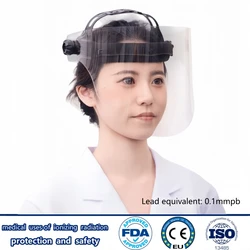 X-ray radiological protection 0.1mmpb lead glass face mask radioactive laboratory ionizing radiation protective face mask