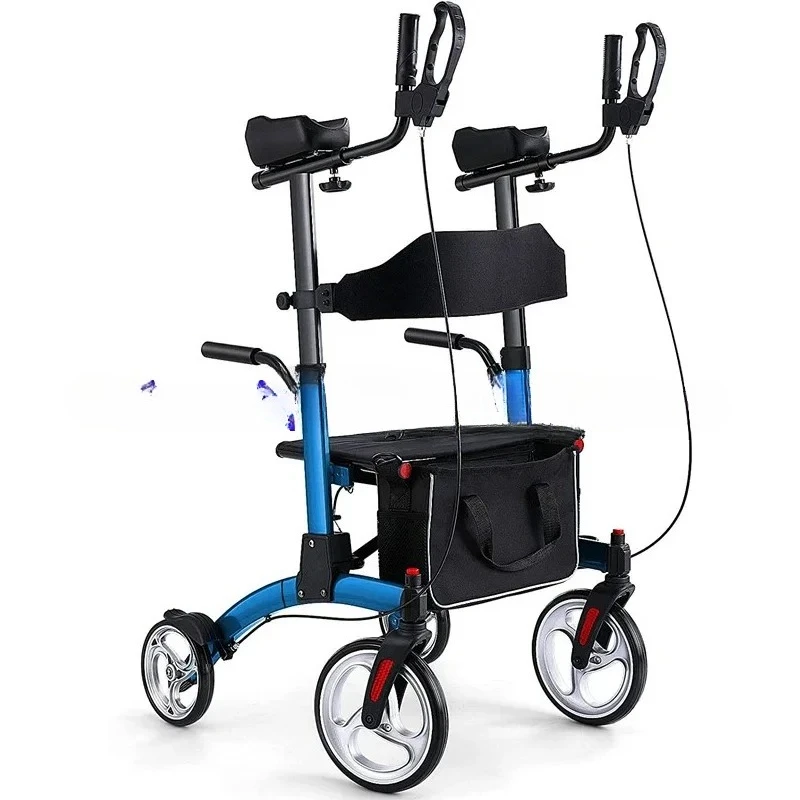 

Aluminum Transport Aid with Wheels and Adult Handrails