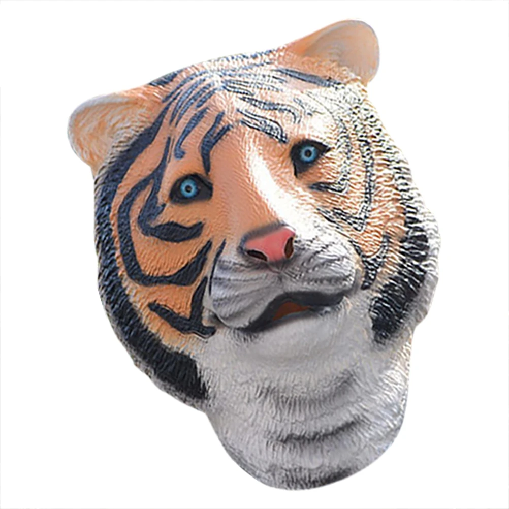 

Tiger Headgear Mask Comfortable Odorless 3D Design Masquerade Prank Face Cover Vivid Cover Toy Costumes