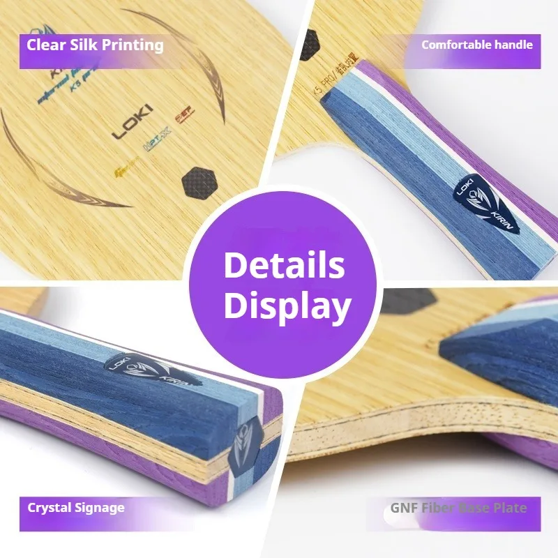 

LOKI K5 PRO Table Tennis Blade 7-Ply 5 Wood 2 Carbon Ping Pong Paddle with 2 Carbon Fiber OFF+ Table Tennis Racket with Box
