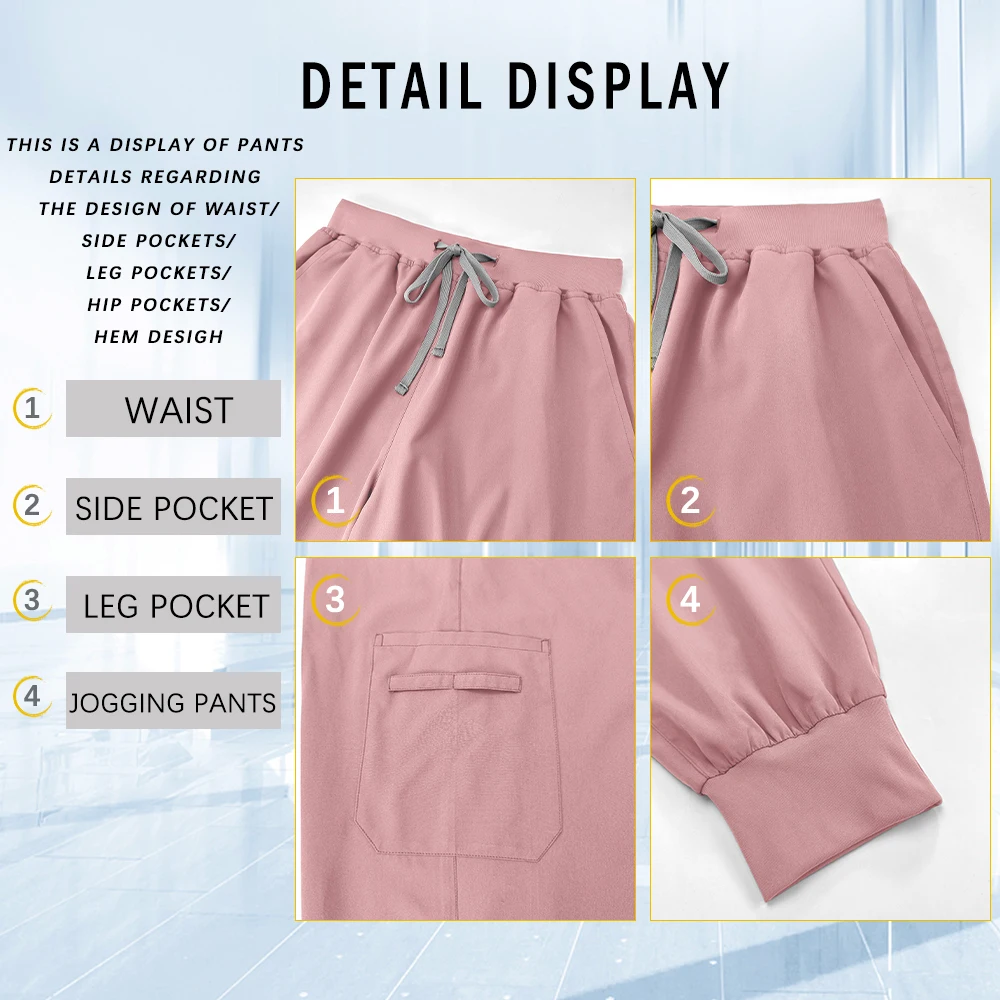 Mulheres uniformes de beleza hospital pet shop laboratório workwear médico enfermeira esfrega conjunto cirurgia médica topo + calças uniforme de enfermagem multicolorido