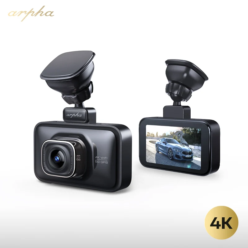 Arpha D24 Factory High Quality Dash Cam 4k Wifi Dashboard Camera Dash Cam Car Wifi GPS Dash Camera Car 4k