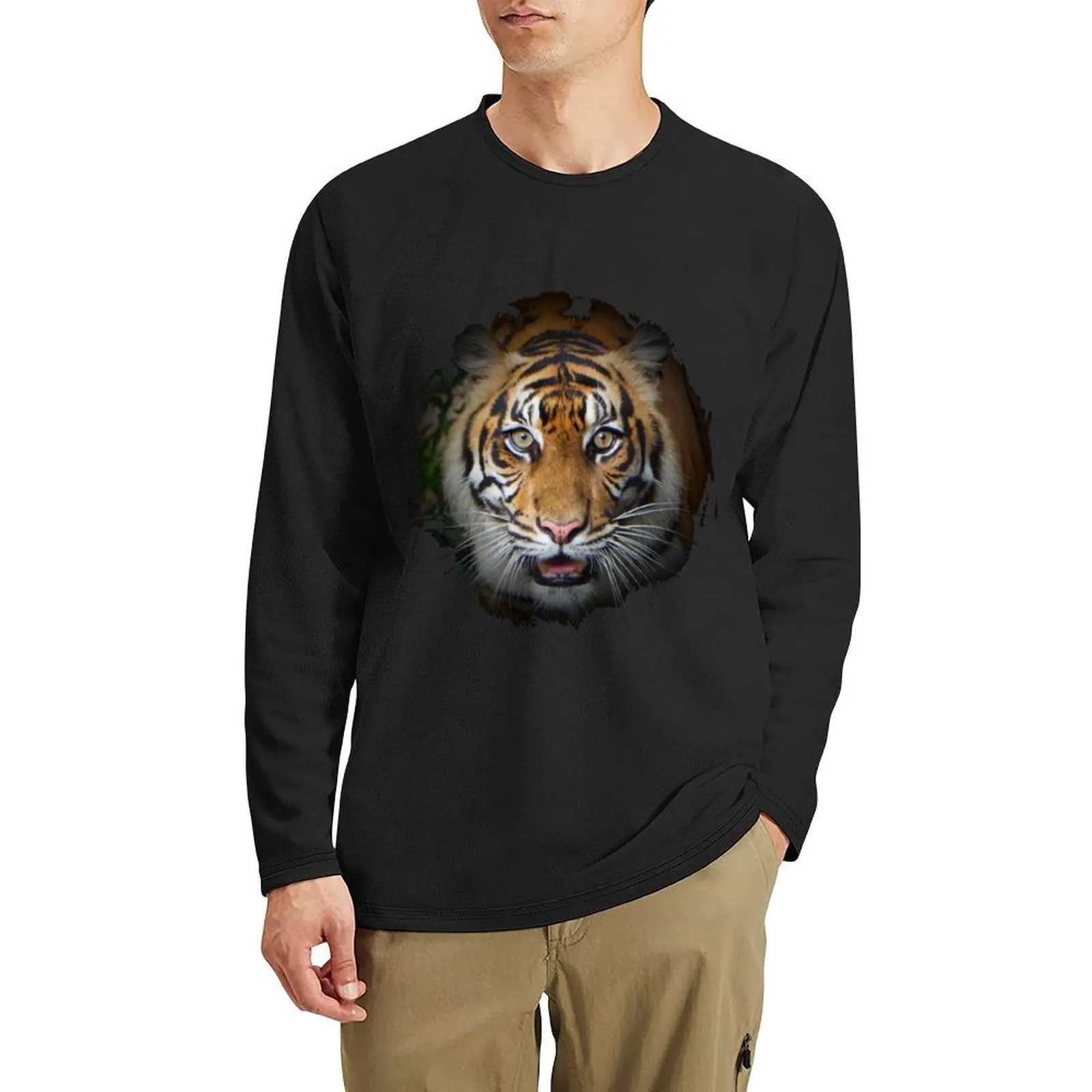 

The Tiger - Black Long T-Shirt boys t shirts Tee shirt sweat shirts custom t shirts design your own mens big and tall t