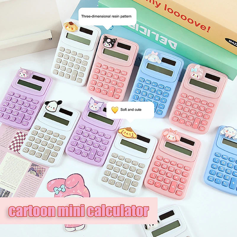 Sanrio  Portable Cute Mini Cute Calculator Cartoon Creative Digit Calculator Office School Supplies Students Stationery Gifts