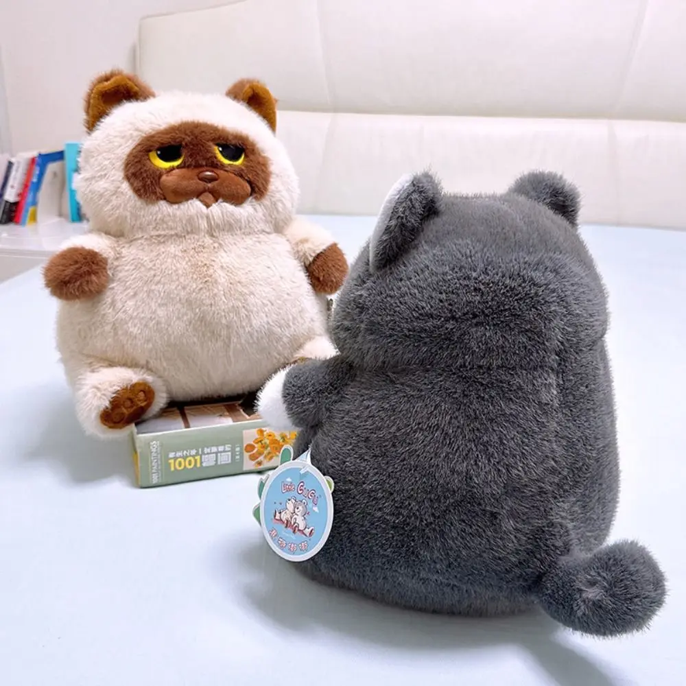 

Big Belly Sitting Cat Plush Toy Siamese cat Fluffy Fat Animal Plush Doll Stuffed Lazy Calico Cat Pillow Easter Gifts