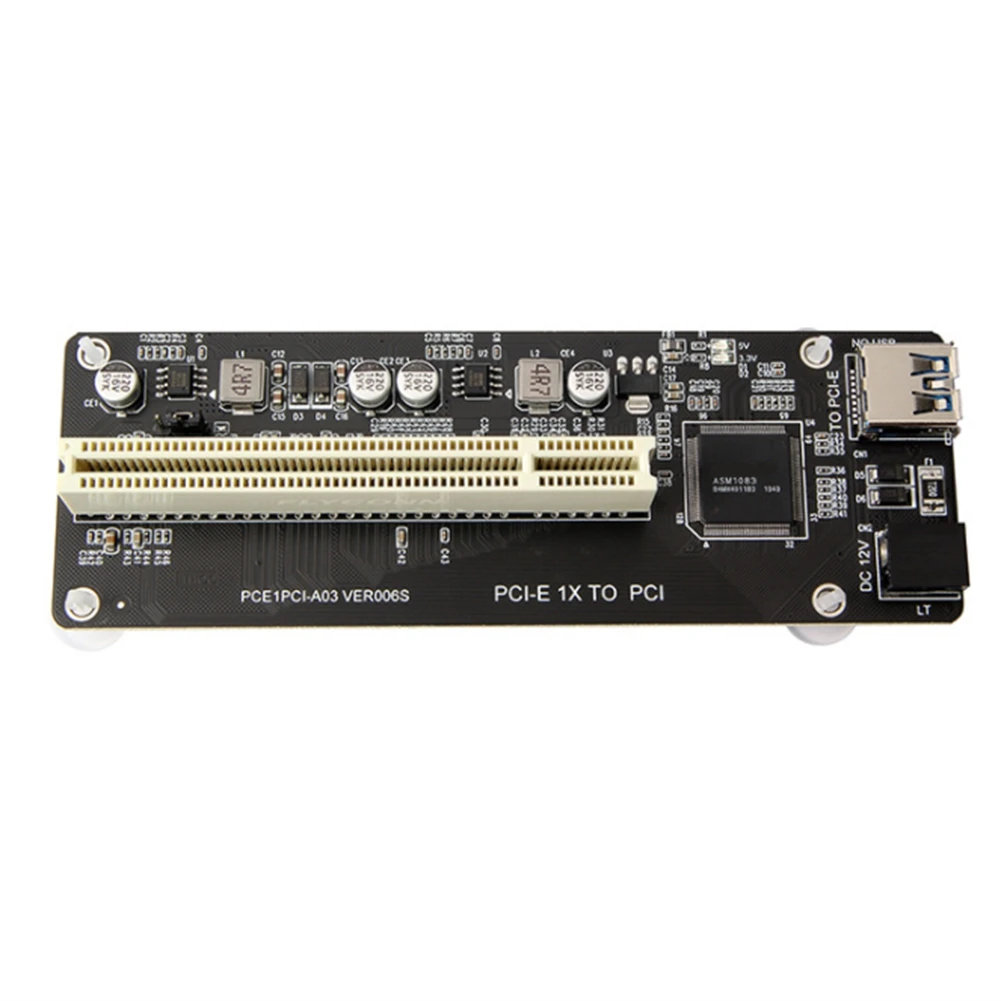PCIE PCI-E PCI X1 para PCI Riser Cartão Bus Conversor Adaptador de Alta Eficiência Cabo USB 3.0 para PC Desktop
