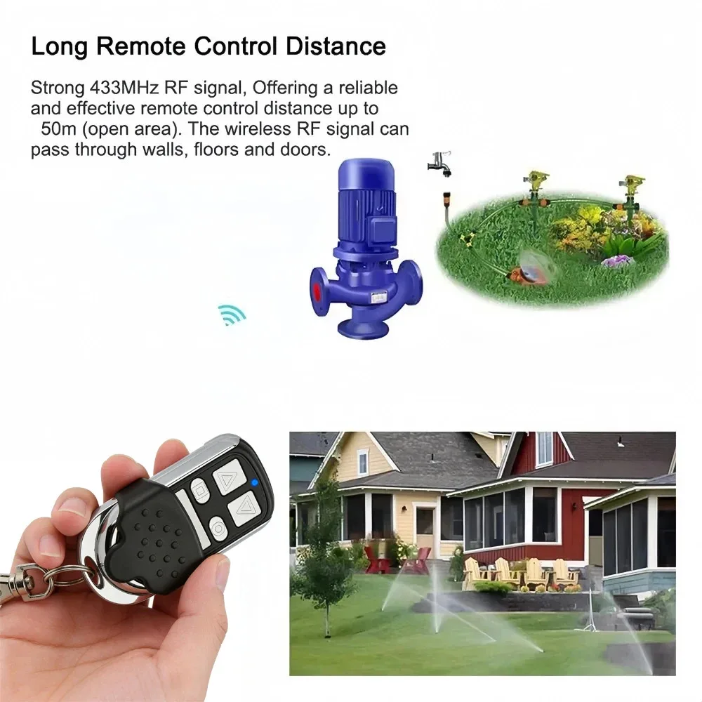 KEBIDU 433mhz Wireless Remote Control 433.92Mhz Receiver Module RF Transmitter Electric Cloning Gate Garage Door with Keychain