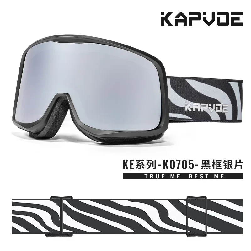 Kapvoe-Ski Goggles para homens e mulheres, óculos de neve, revestimento anti-nevoeiro, snowboard, esqui, ao ar livre, esporte de inverno, UV400