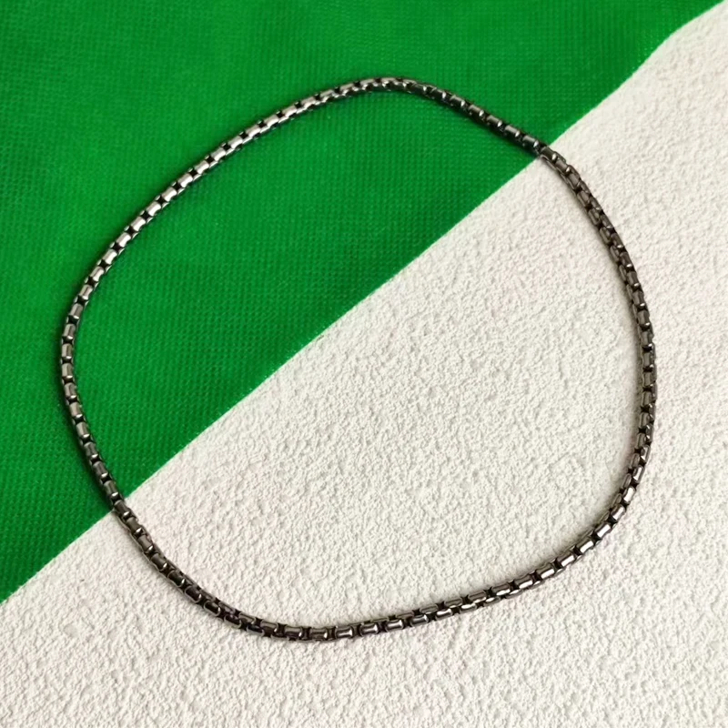 I-souled 3.5MM Titanium Snake Chain Link Necklace Continuous Loop Infinity Necklace Hypoallergenic for Daily Wear Jewelry