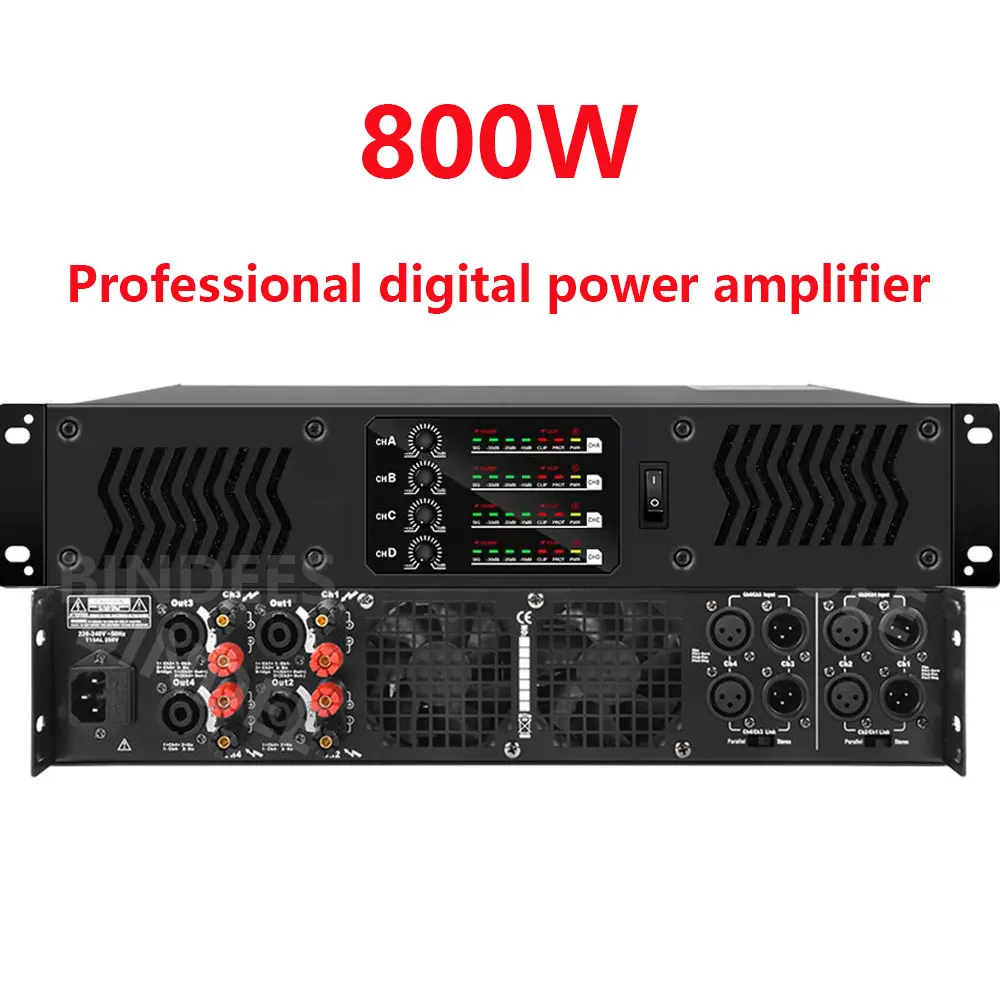 

F2600/F4600 professional high power digital amplifier 2/4 channels suitable for karaoke stage performance church home outdoor am