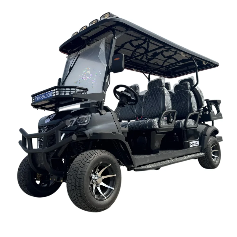 New Export New Energy Golf Cart 60V Lithium Battery Driven Stable Reinforced Wear Resistant Chassis 6 Seat Golf Cart