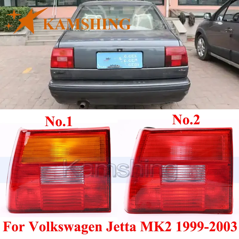 

CAPQX 1pair Rear Bumper Taillight For Volkswagen Jetta MK2 1999-2003 Taillamp Tail Light Rear Brake Light Reversing Lamp