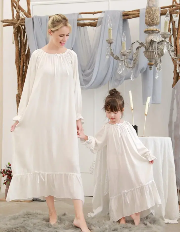 Mother Kids Pajamas For Girls Nightgowns Lace Mother Daughter Dresses Mother And Daughter Clothes Baby Girls Pajamas Christmas