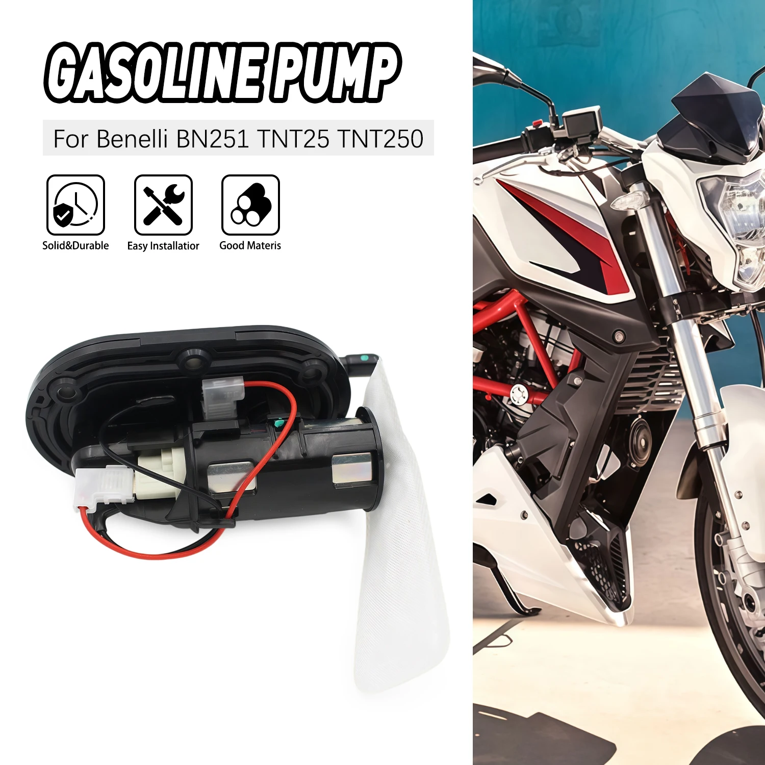 Accesorios Moto Fuel Pump For Benelli BN251 TNT25 TNT250 BN TNT 25 250 251 BN302 TORNADO TNT300 STELS 300 Fuel Supply Parts
