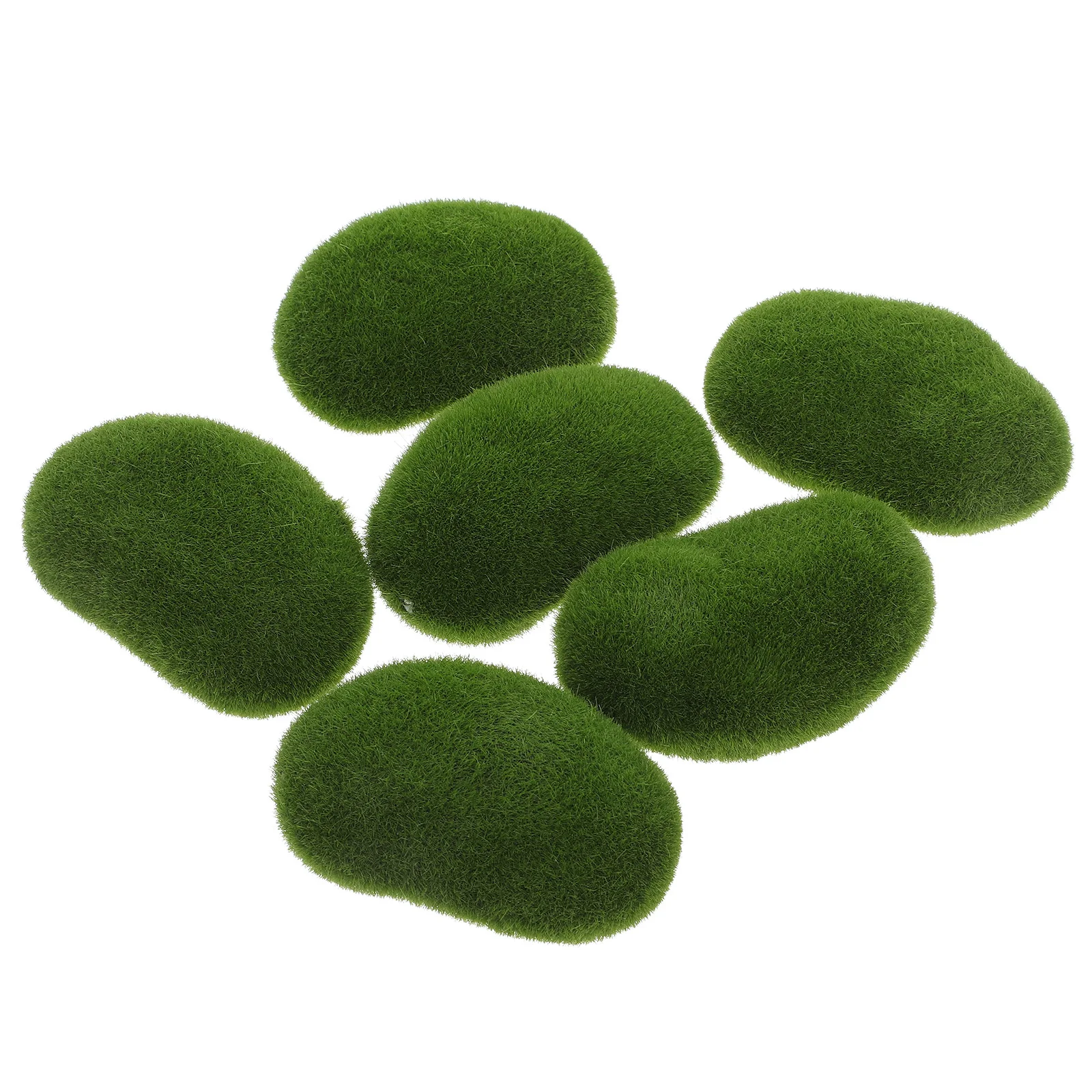 

6 Pcs Artificial Moss Stone for Indoor Plants Craft Decoration Simulated Simulation Props