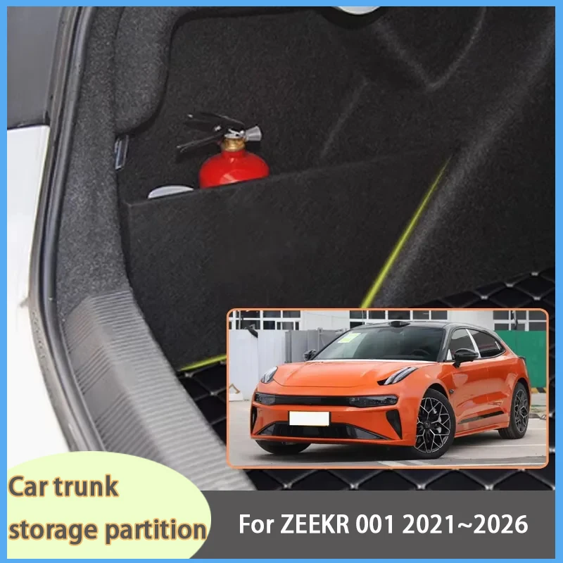 

For ZEEKR 001 2021~2026 2025 24 Car Organizer Thickening Trunk Side Partition Trunk Interior Storage Box Parts