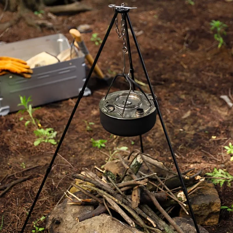 Trójnóg kempingowy do ogniska, – Camping Cooking Pot Tripod recenzja i cena