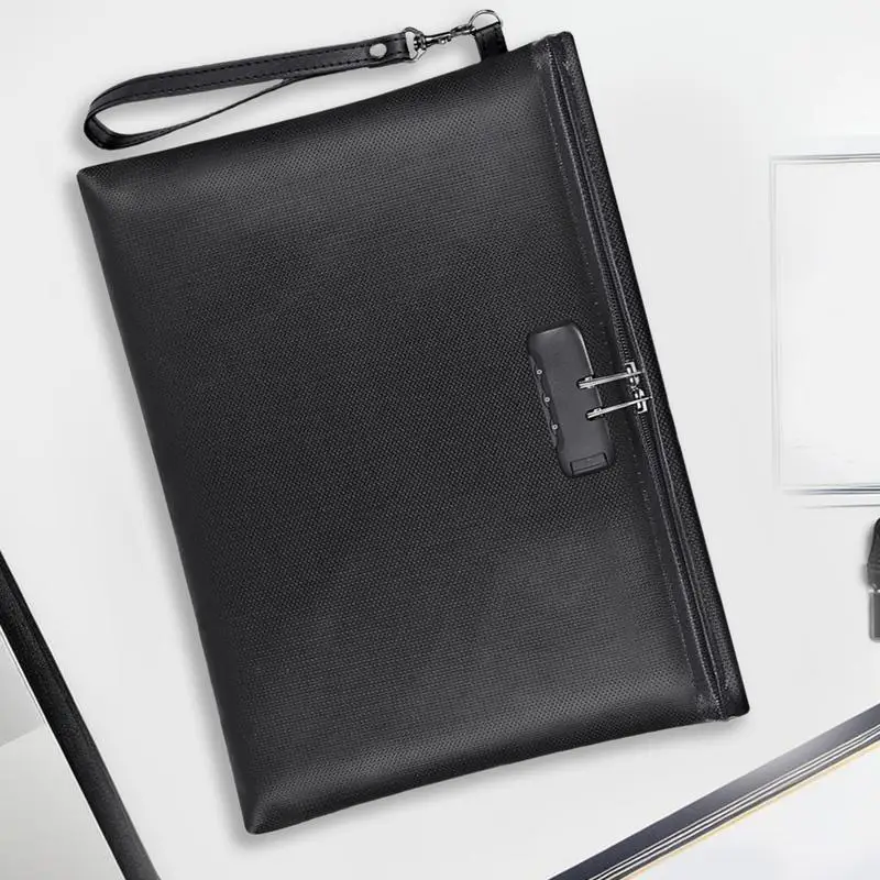 Small Fireproof Safe Pouch Safe Accessories High Confidentiality Safe Pouch Fire-Resistant Secure Storage Solution