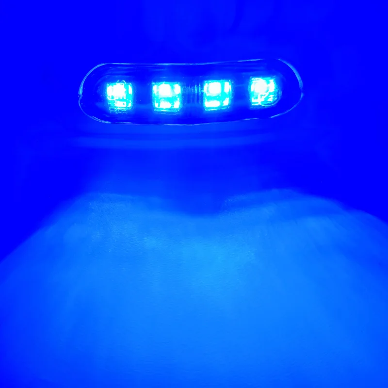 10 stücke Marine Boot Wasserdicht 12 V 24 V 4 LED Lampe Kabine Deck Courtesy Licht Heck Heck Heck Lichter blau Für Kleine Boot Segelboot – Detail 2