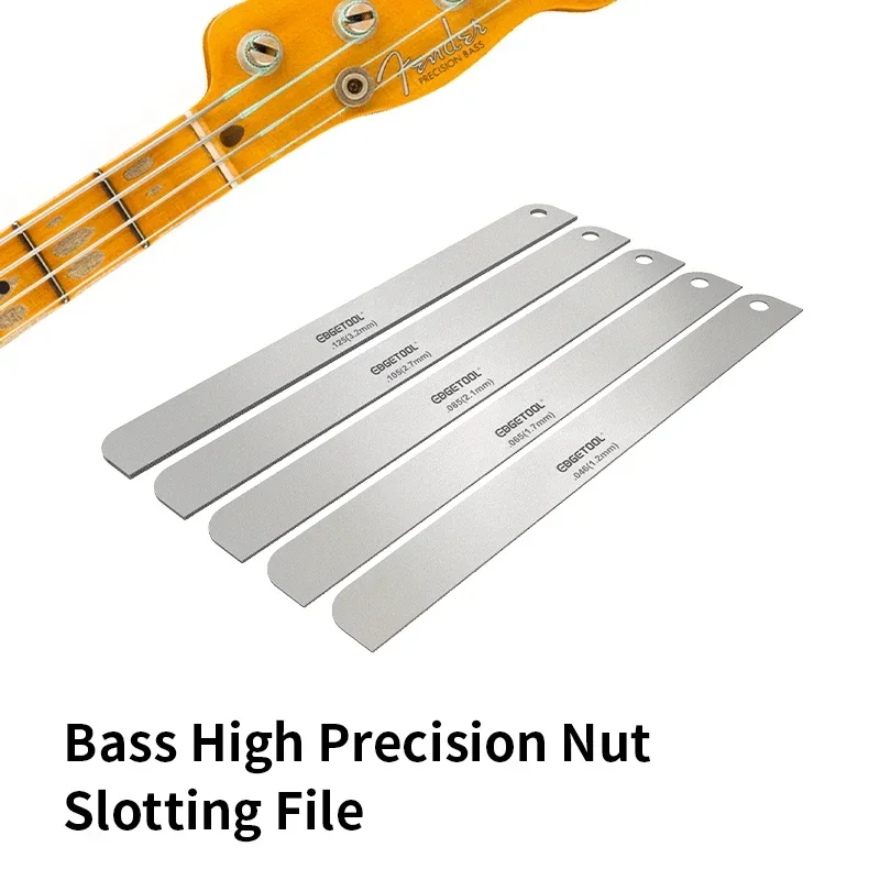 Gauge Nut Grooving File Set for Bass String Action Tuning, Repair and Guitar Building Tools