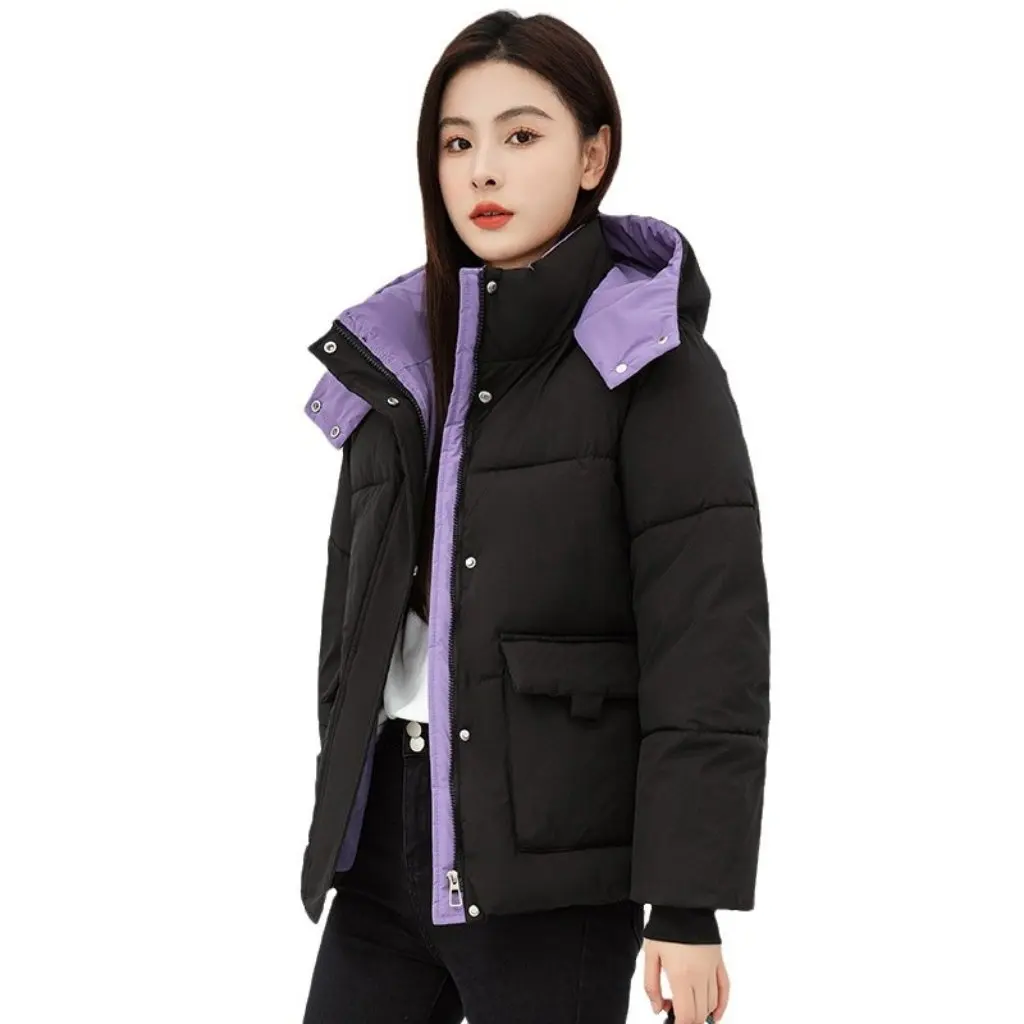 

Winter New Women's down Cotton-Padded Coat Short Hooded Korean Fashion All-match Loose Outerwear