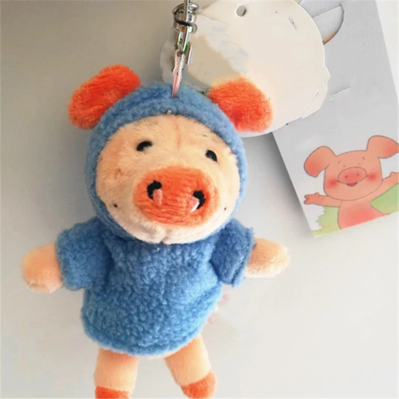 10 cm adorabile divertente animale portachiavi simpatico maiale peluche bambola giocattolo ciondolo portachiavi auto amore signora zaino borsa decorazione accessori regalo