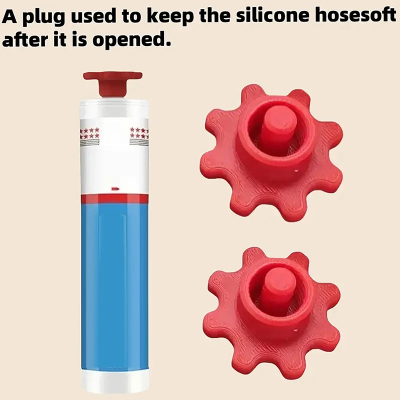 Multifunction Sealant Nozzle Tool: Cleaner & Anti-Dry Cap in One, Prevents Clogging, Fits Standard Caulk/Glue Tubes
