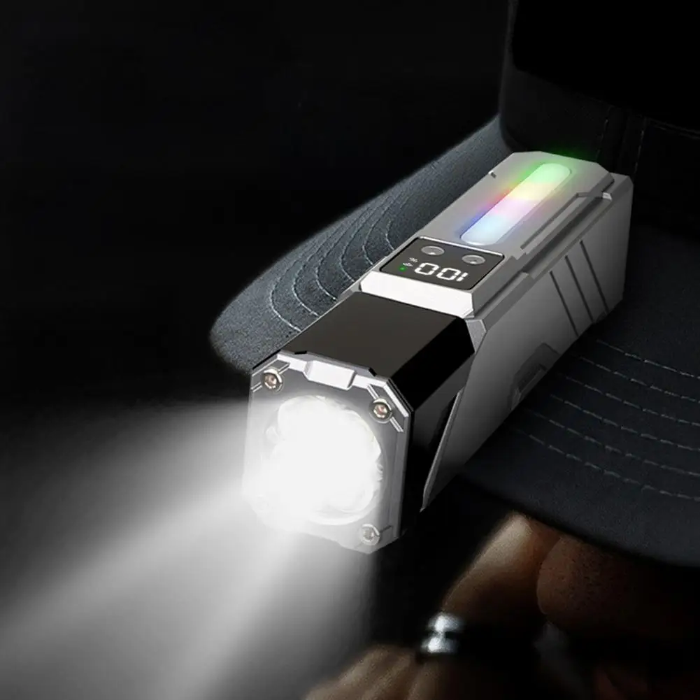 

Лампа RGB, перезаряжаемый через USB светодиодный фонарик, портативный фонарик с боковой подсветкой, яркий аварийный фонарик COB, фонарь для кемпинга, магнитный фонарь Su P7O6