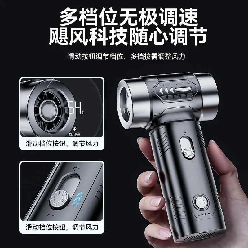 Violent Turbo Fan High Speed Supercharged Hurricane Turbo Fan Mini Camping Outdoor Handheld Fan