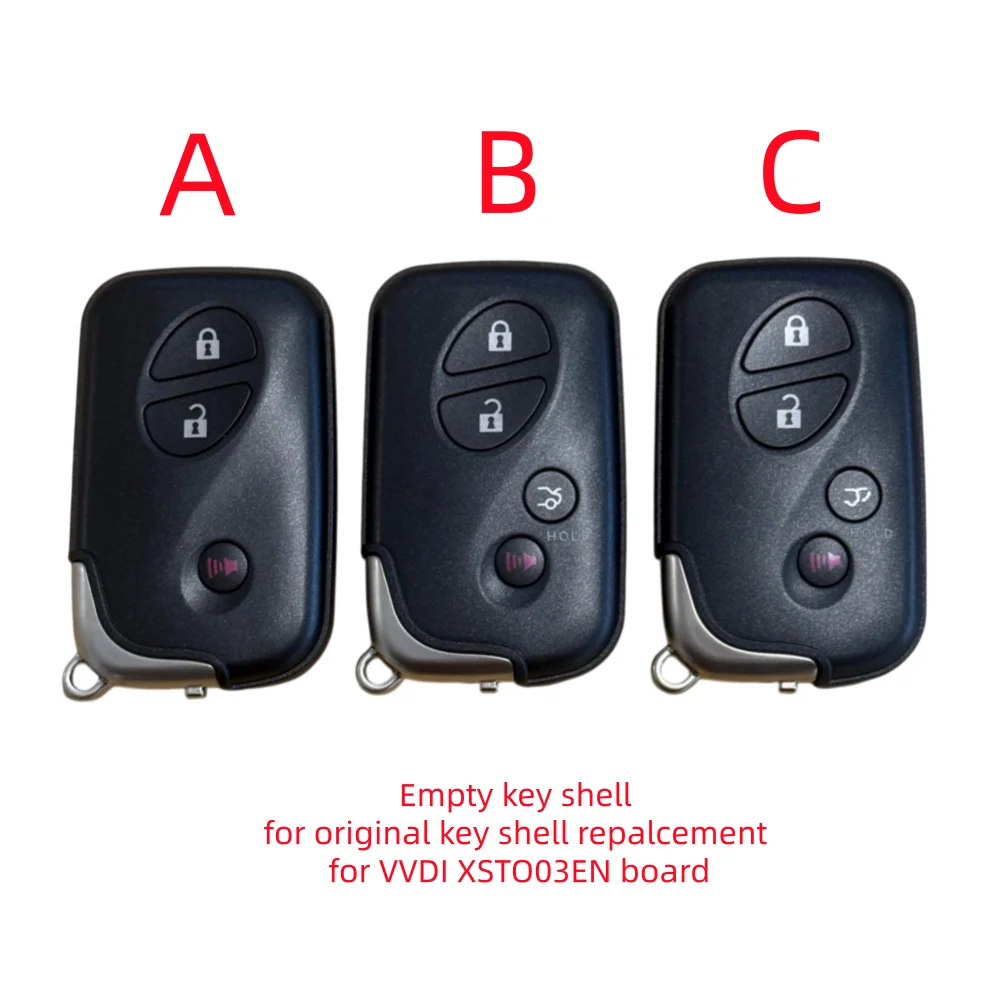 Car Key Shell 3/4 Buttons Smart Remote Key Fob Case For Lexus GS430 ES350 GS350 LX570 IS350 RX350 IS250 for VVDI XSTO03EN Board