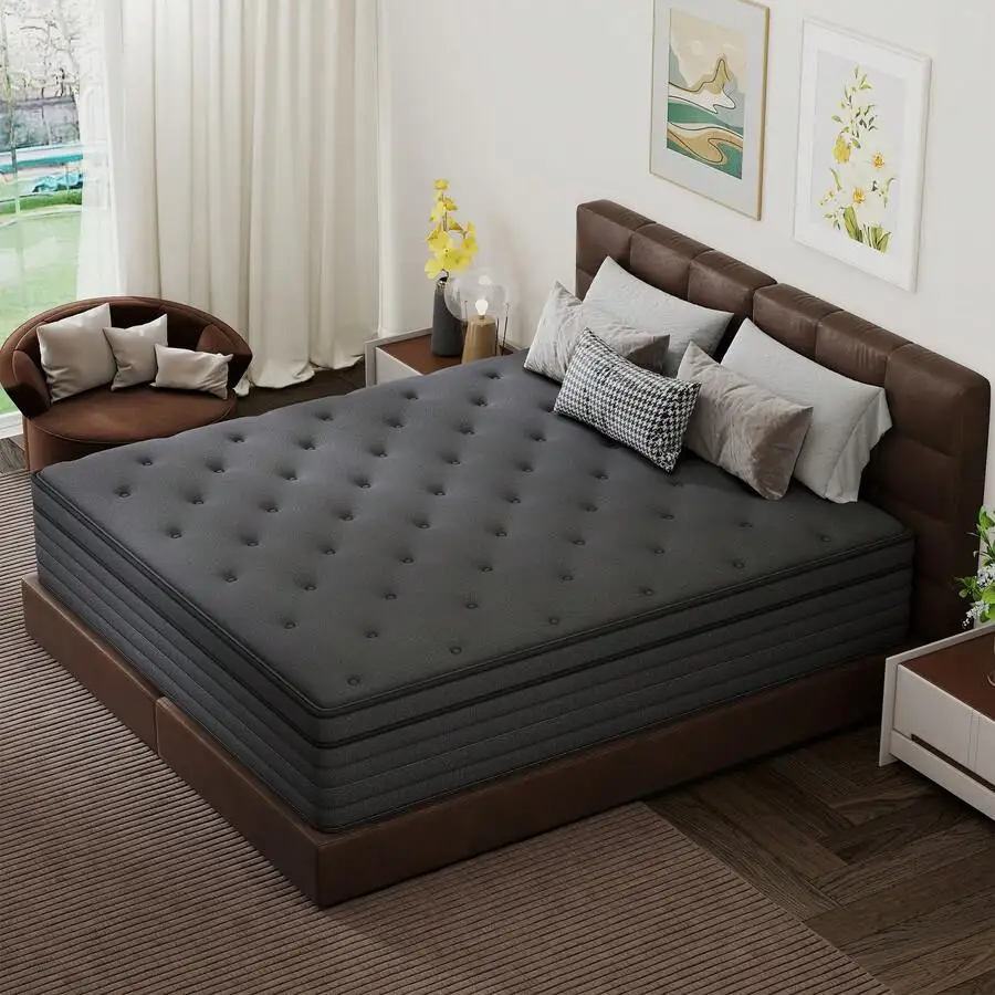 10/12/14 Inch Gel Memory Foam Mattress – Cooling Comfort, Motion Isolation & Reinforced Edge Support With Breathable Cover – Ava