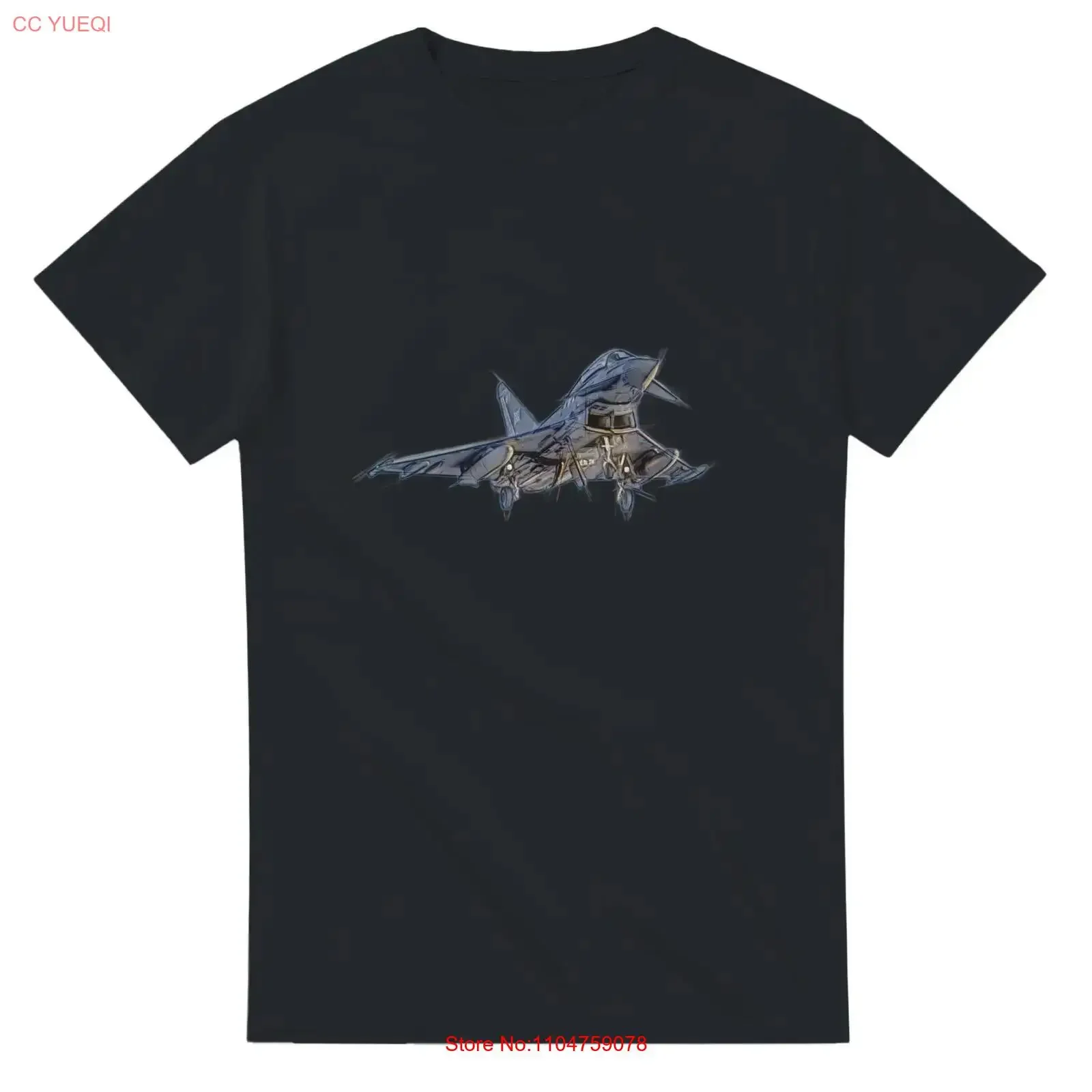 Typhoon Jet Fighter T Shirt Heavyweight Cotton for Aviation Enthusiasts and Military Aircraft Lovers Classic Fit Plane Spotters