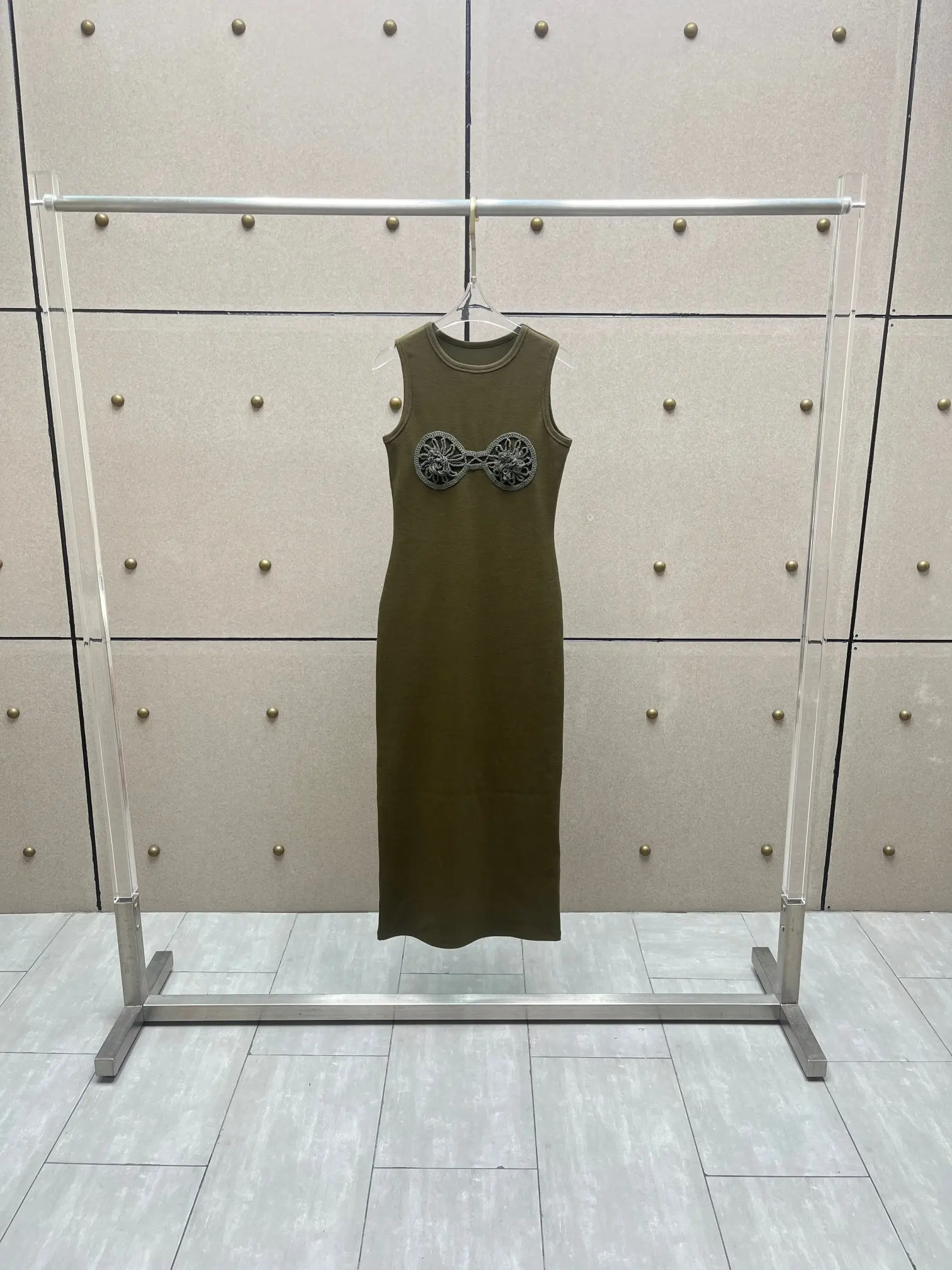 

Crochet Corset Structure Knitted Dress Temperament Casual Stretch Slim Long Women's Dresses 2025 Summer New