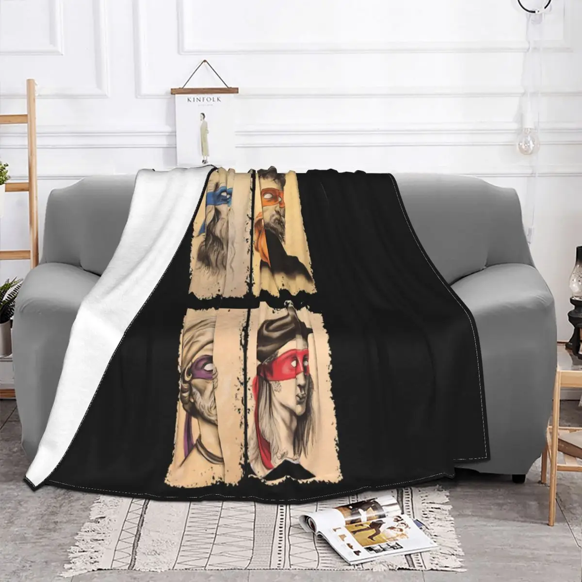 Mutant Ninja Renaissance Home Blanket Throw Blanket Blankets And Blankets Throw Blanket