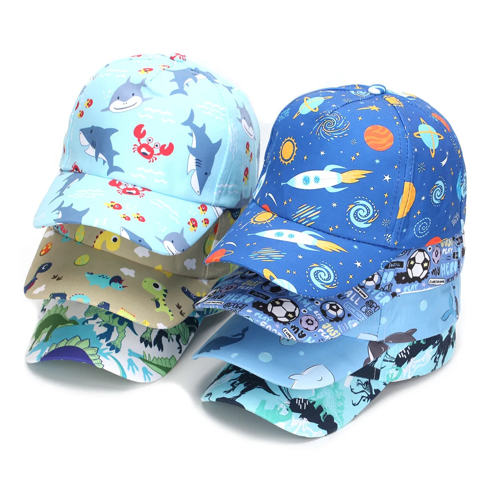 Kinder-Baseballkappe mit Cartoon-Tiermotiv, Sonnenschutz, Laufkappe für Jungen und Mädchen, Outdoor-Reisen, Wandern, Strand-Sonnenhut für Kinder