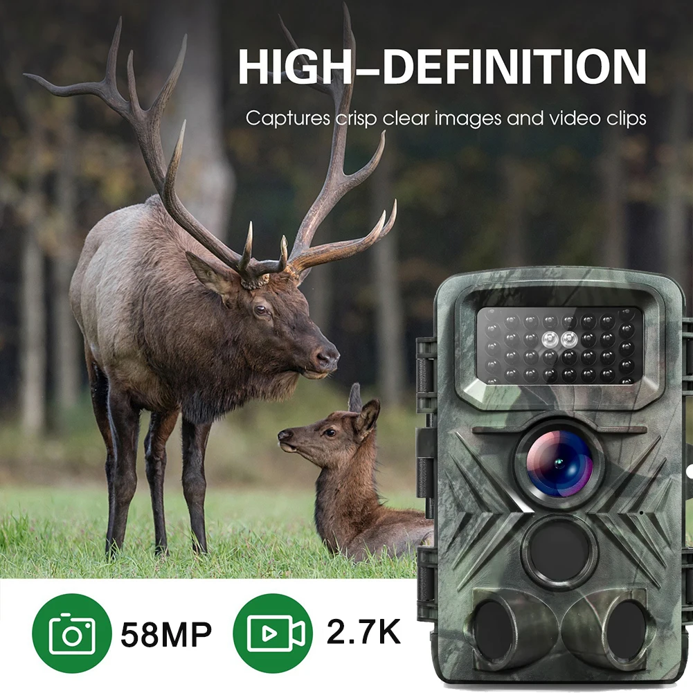 

PR3000 Камера для наблюдения за тропками 36MP 1080P Ночная фото-видео Многофункциональная камера для наблюдения за животными на открытом воздухе для охоты и наблюдения за животными